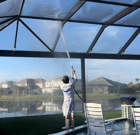 OUR POOL CAGE & DECK